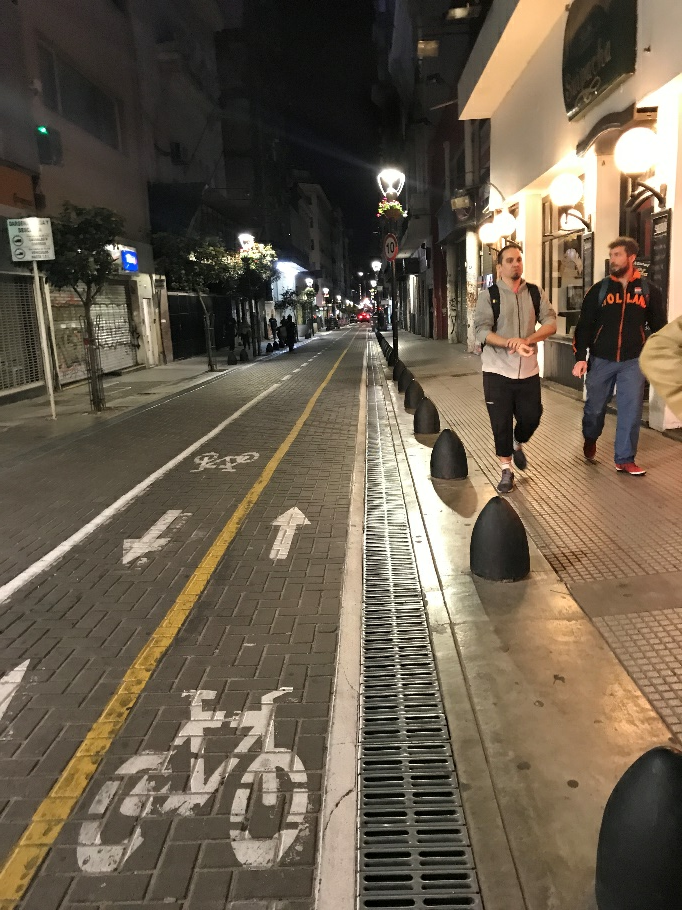 Ciclovias Com Ambas As Direções E Calçadas Niveladas Com A Estrada Dando Prioridade Ao Pedestre.