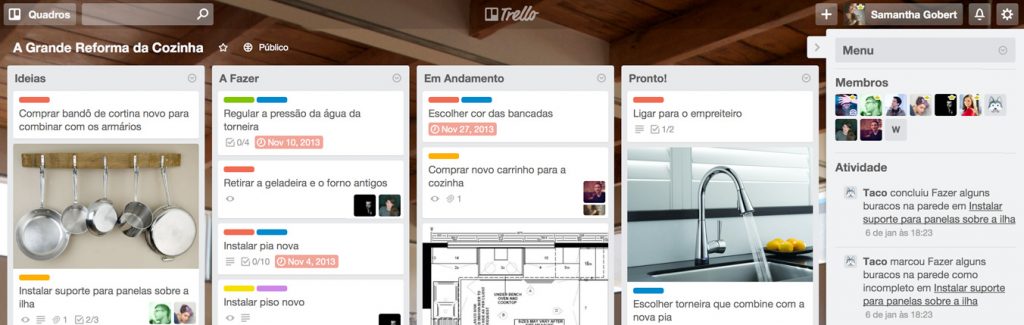 Gestão do conhecimento com TRello